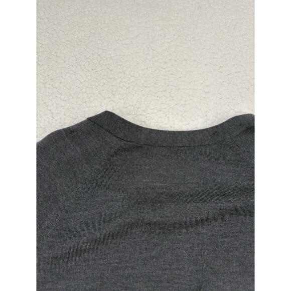Structure 100% Fine Italian Merino Wool Button Up Grey Cardigan Sz L FLAWS READ - Picture 9 of 9